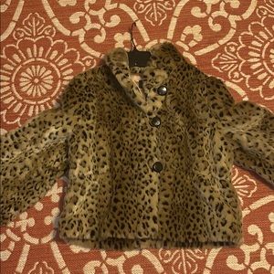 Faux leopard jacket, size small